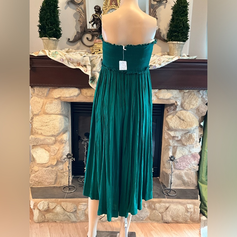 NWT Free People off shoulder jumpsuit / romper Green XS - Picture 5 of 10